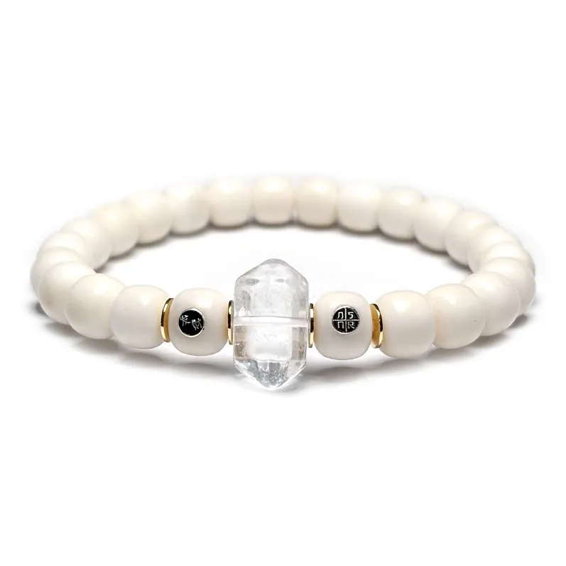 MOUNTAINS AND MANS White Jade Bodhi Bracelets Unisex-0