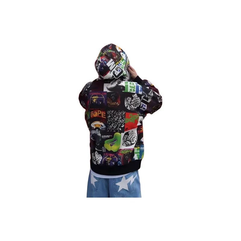 Bape Album Monogram Shark Hoodie-4