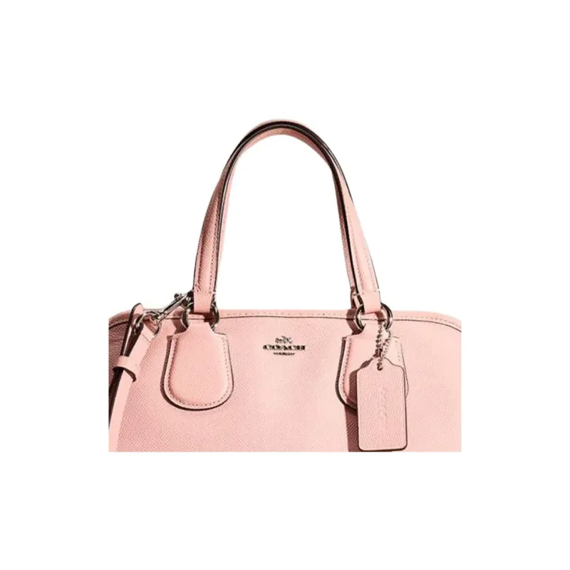COACH Nolita Cross-Stitch Leather Shoulder Bag Crossbody Bag Handbag Large Size Women's Silver & Blush-1