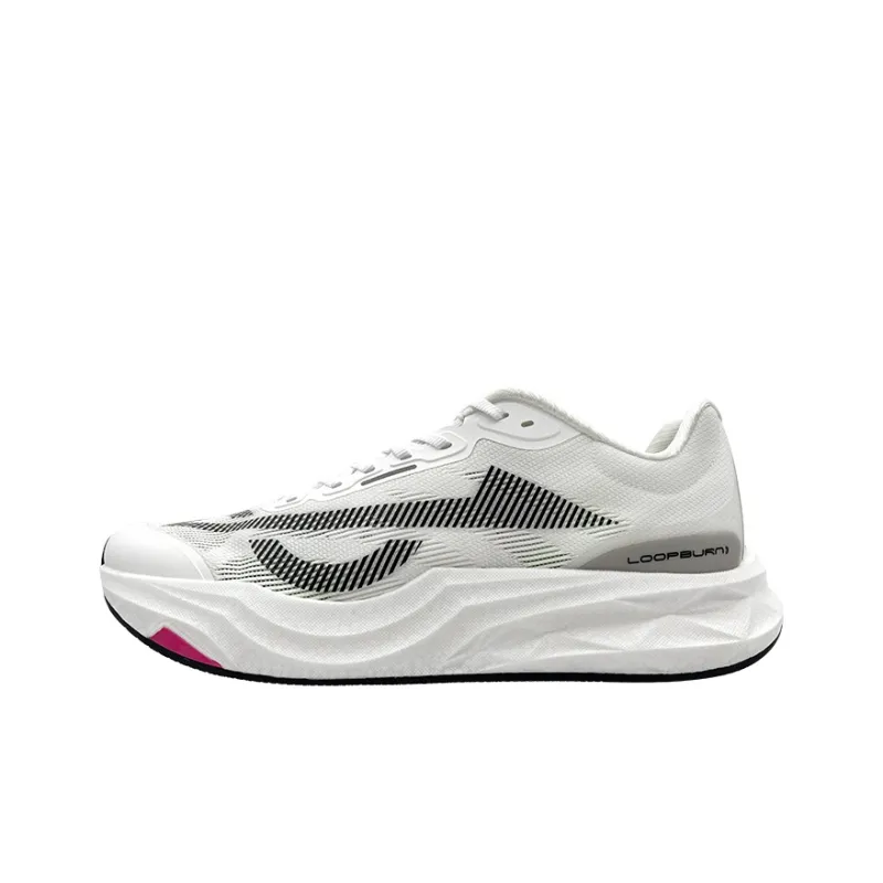 LOOP BURN Breeze Style Running Shoes Unisex Low Top Pink, Orange, White-10