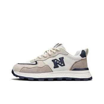 NFL National Link N Wear resistant, Lightweight, Breathable, And Non slip. Low Top Casual Shoes Men's Beige Blue