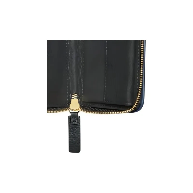 INES DE LA FRESSANGE Calfskin Wallet Women's Black-4