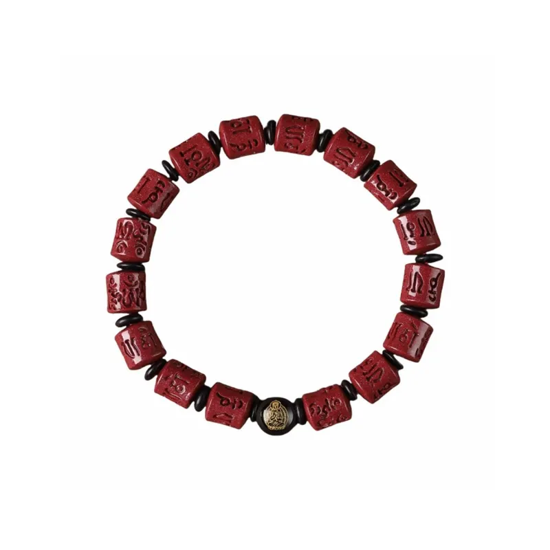 ZUIWENGLANGYASHANWENCHUANG Cinnabar Bracelets Unisex-8
