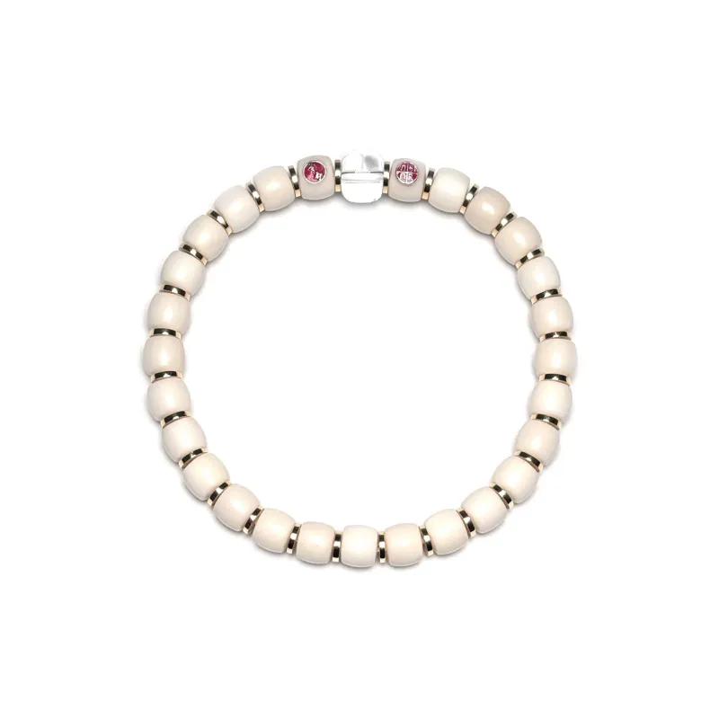 MOUNTAINS AND MANS White Jade Bodhi New Chinese Style Good Luck Beaded Bracelet Unisex-1