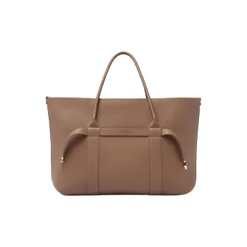 Loro Piana Ghiera Cow Leather Handbag Large Size Women's Fossil Color