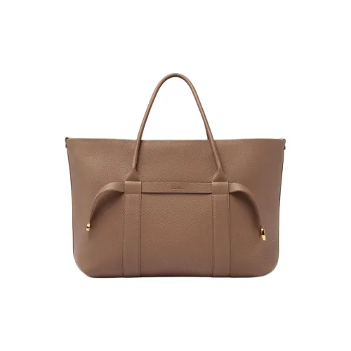 Loro Piana Ghiera Cow Leather Handbag Large Size Women's Fossil Color