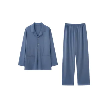 Huggy Kissy Pajama Set Men's Dusty Blue