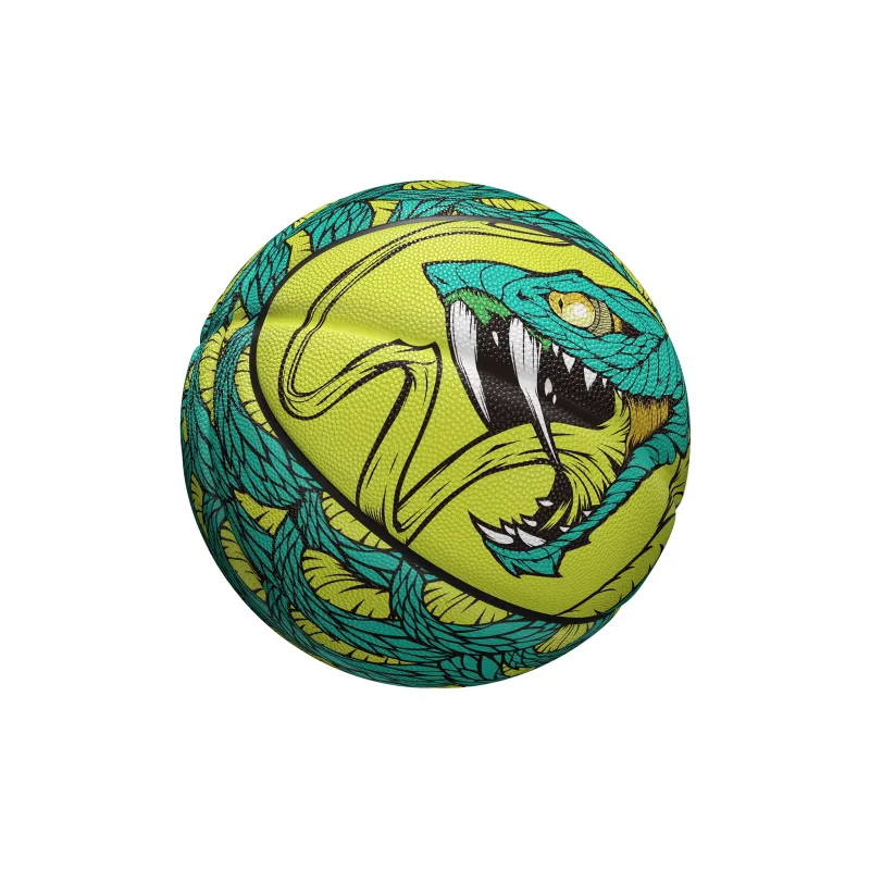 VEIDOORN Rubber Basketball Green Size 7 Ball Street Training Competition Unisex-7