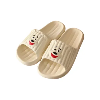 Thin Strips Sandal Slippers Unisex, Cream White