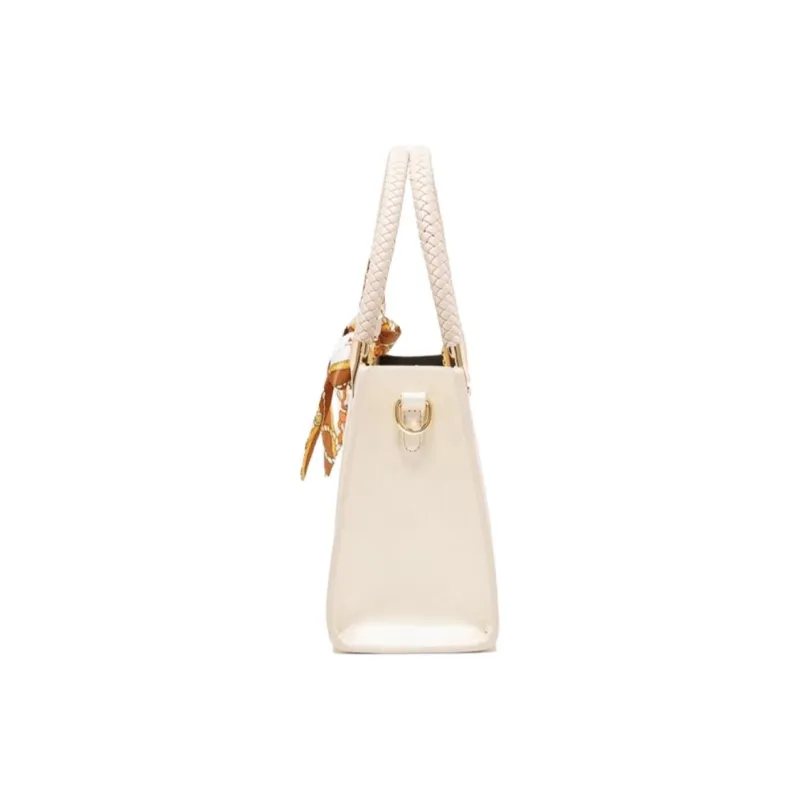 PAYOT Microfiber Synthetic Leather Handbag Regular Women's Pearl White-3