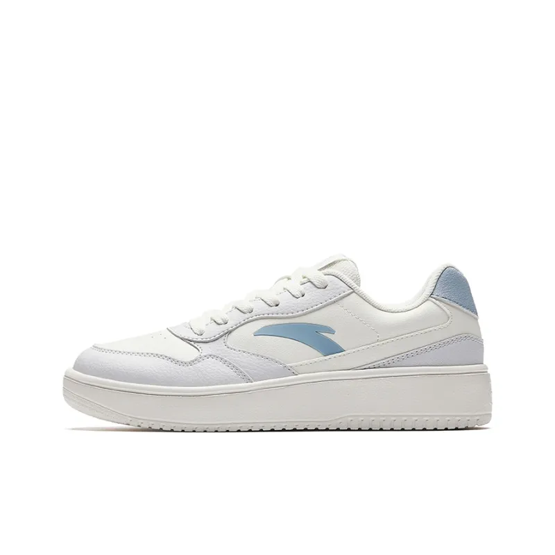 Anta Life Collection Anti-Slip And Wear-Resistant Lightweight Low-Top Skateboard Shoes Women's White Gray Blue-0