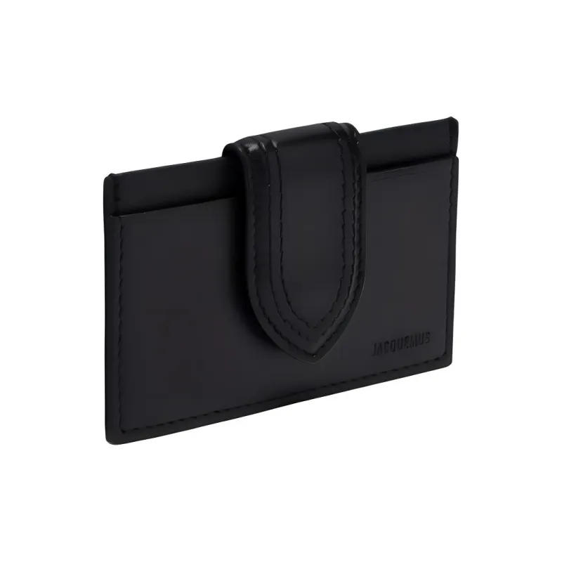Jacquemus Smooth Leather Card Holder Women's Black-1