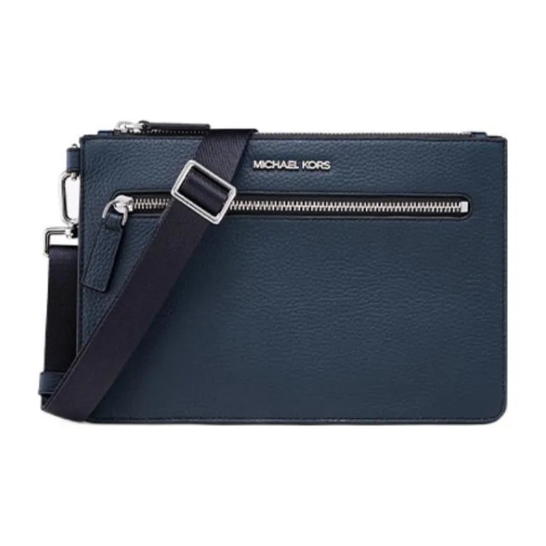 MICHAEL KORS MK Cooper Cow Leather Crossbody Bag Shoulder Bag Men's Navy-0