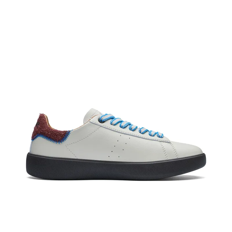 Kappa Back to Back Anti Slip Wear Resistant Low Top Skateboard Shoes Women's White Brown-1