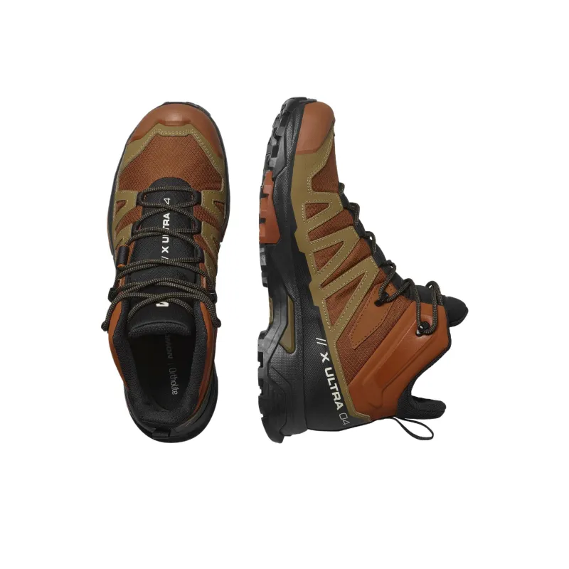 SALOMON X Ultra 4 Waterproof Mid Top Hiking Shoes Men's Brown-2