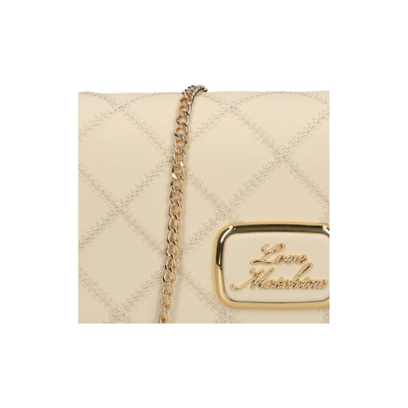 LOVE MOSCHINO Artificial Leather Shoulder Bag, Crossbody Bag Women's White-4