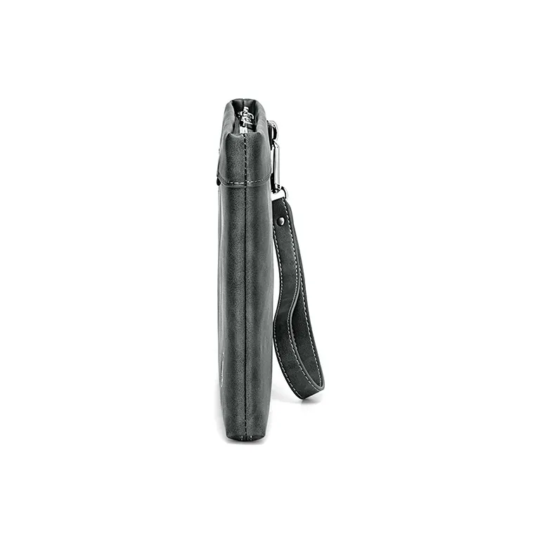 MashaLanti Synthetic Leather Clutch Men's Smoke Gray-3