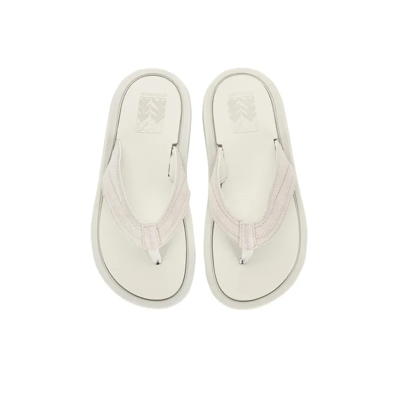 KOLON SPORT Abrasion Resistant Slip Resistant Flip Flops Unisex Ecru-2