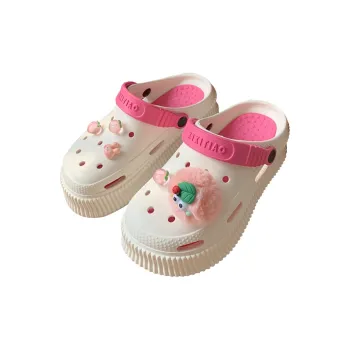 Thin Strips Slippers Milk White