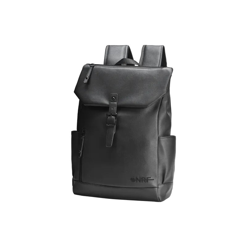 ONRF PVC Backpack And Laptop Bag Regular Unisex Black-1