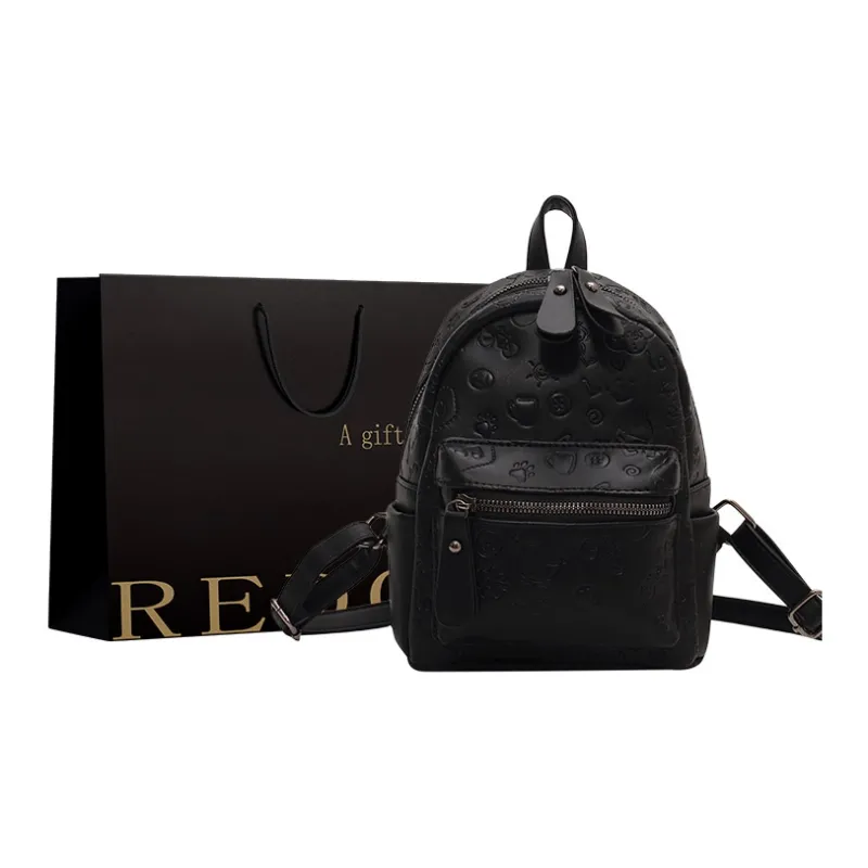REDOO PU Backpack Women's Ecru/Black/Khaki-2
