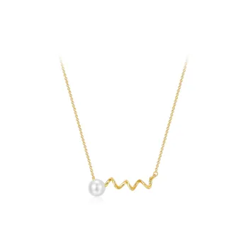 MITHAOL KUSC S925 Silver Plated With 18k Gold Necklaces Women's