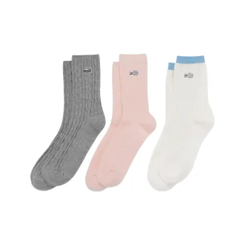 LACOSTE Mid-Calf Socks Women's 3 Pack