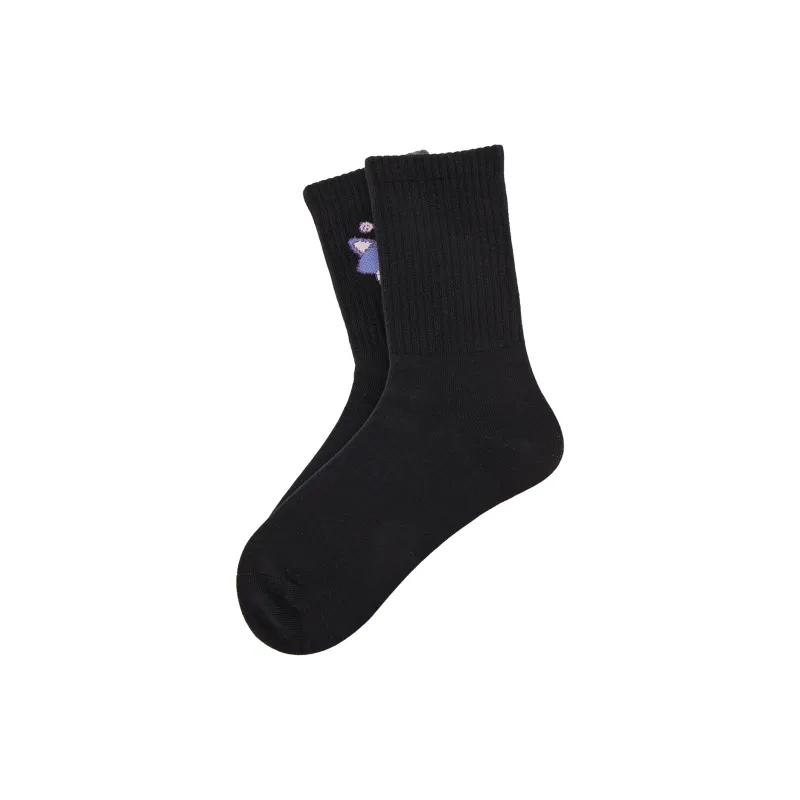 LiNing Sports Life Collection Mid Calf Socks Unisex 1 Pack Black-3