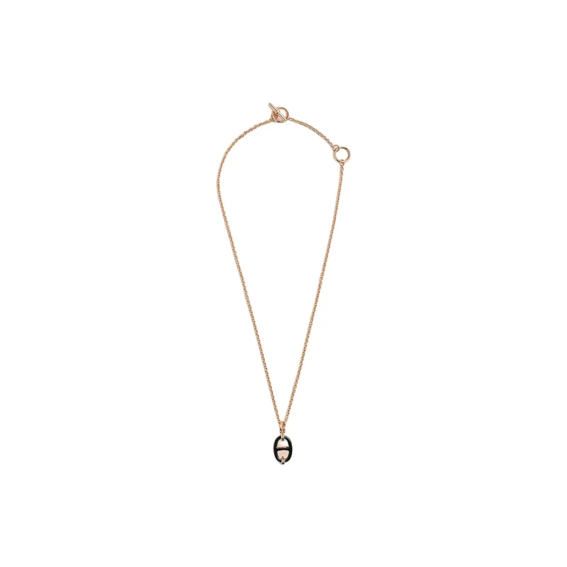 HERMES Metal Necklaces Women's Black-1