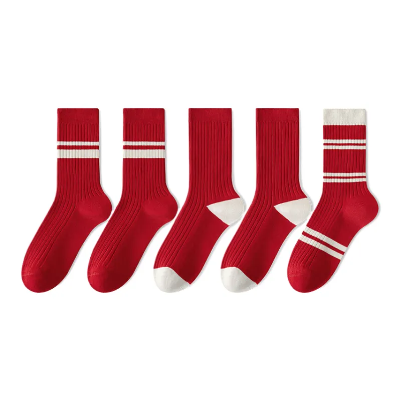 Cotton Gene Mid Calf Socks Women's 5 Pack-7
