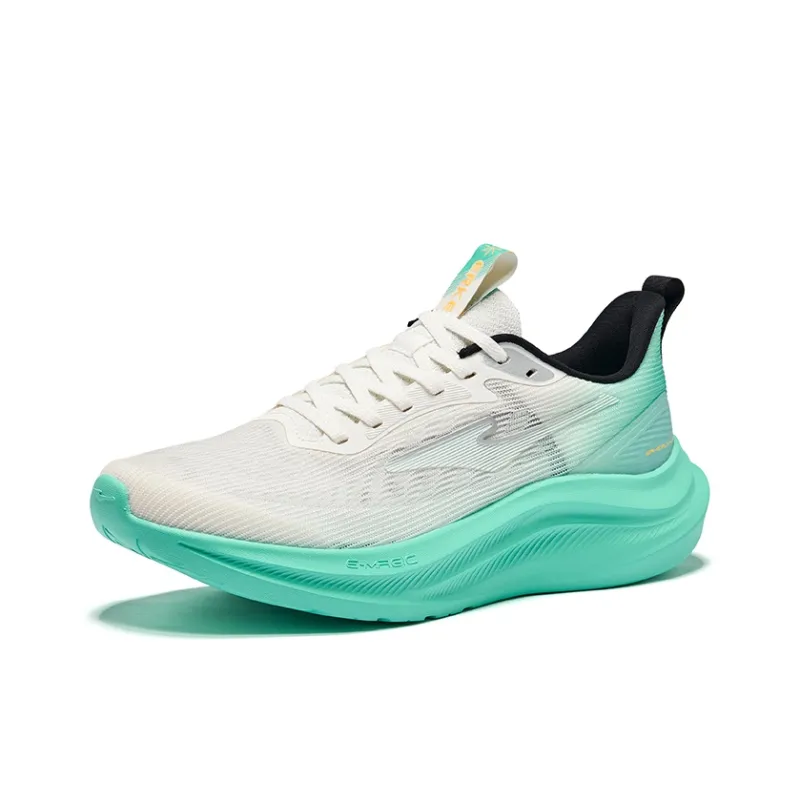 Erke Anti Slip And Wear Resistant Breathable Low Top Casual Running Shoes Men's Microcrystalline White Jade Azurite-2