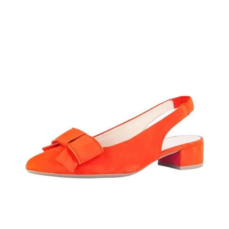 Gabor Fashion Chunky Heel High Heels Women's Orange-1