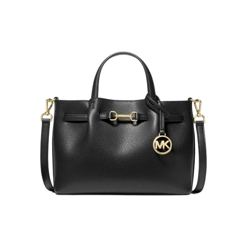 MICHAEL KORS Cow Leather Shoulder Bag, Crossbody Bag, Handbag Trumpets Women's Black-0
