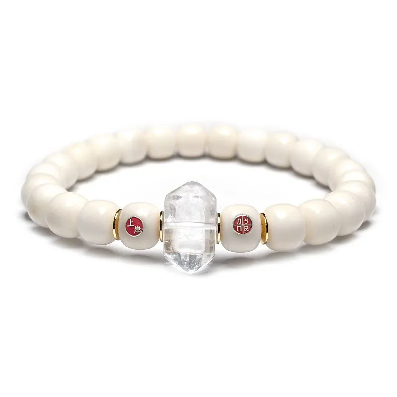 MOUNTAINS AND MANS White Jade Bodhi Bracelets Unisex-5