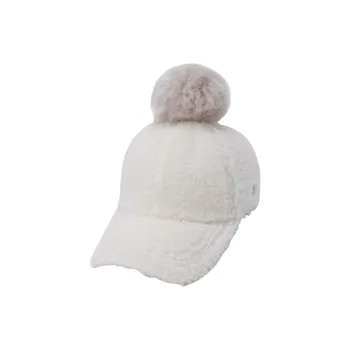 DESCENTE Velvet Baseball Caps Women's White