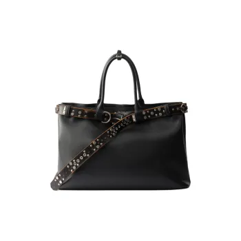 PRADA Calfskin One Shoulder Handbags Men's Black