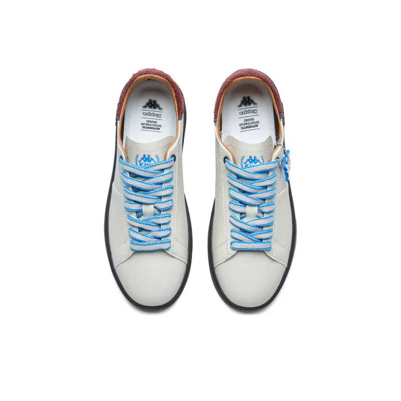 Kappa Back to Back Anti Slip Wear Resistant Low Top Skateboard Shoes Women's White Brown-3
