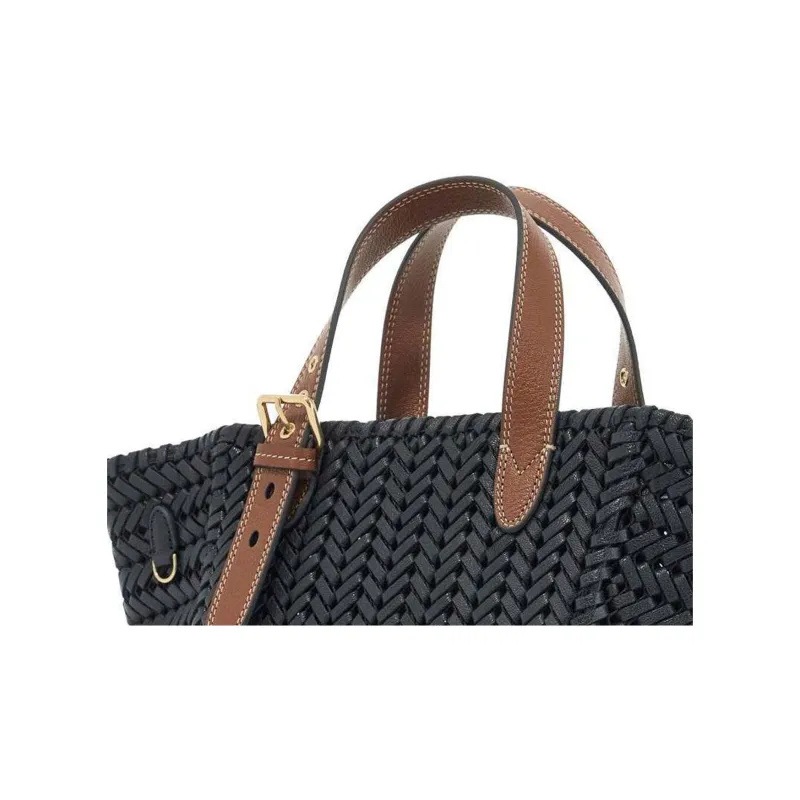Anya Hindmarch Goatskin Tote Bag, Shopping Bag, Handbag Trumpets Women's Black-4