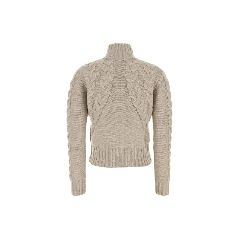 MaxMara Zip-Up High Neck Cardigan-1