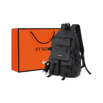 PT'SON Oxford Backpack Regular Unisex Black