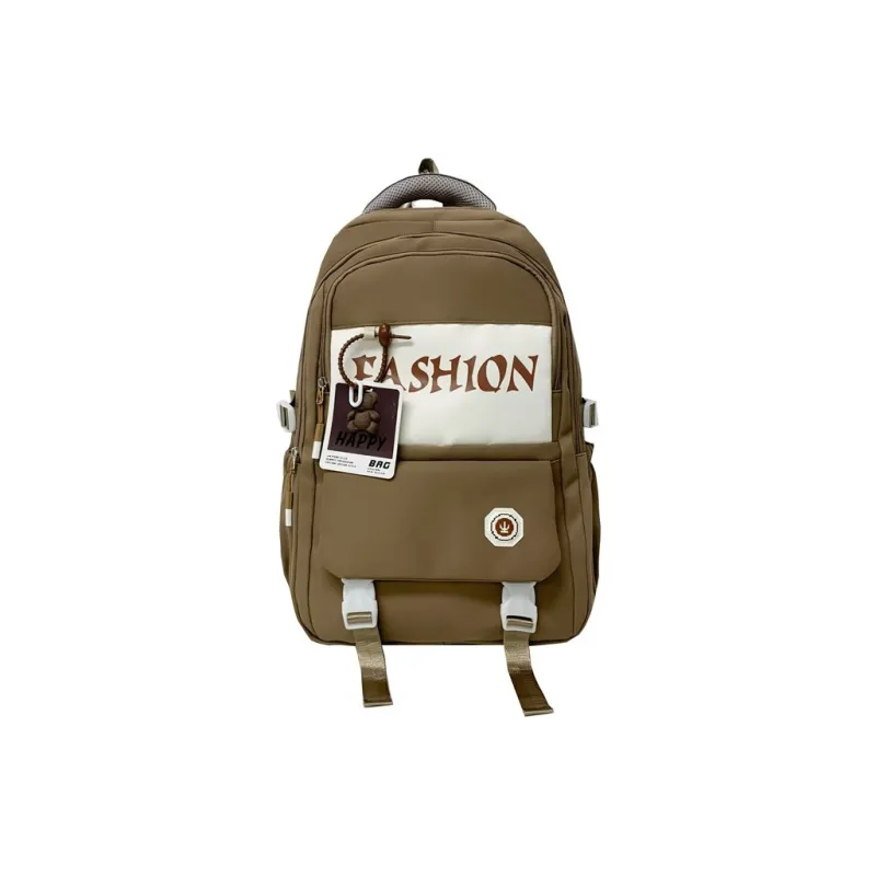 Yalu Nylon Backpack Regular Unisex Gray/Black/Red/Khaki-15