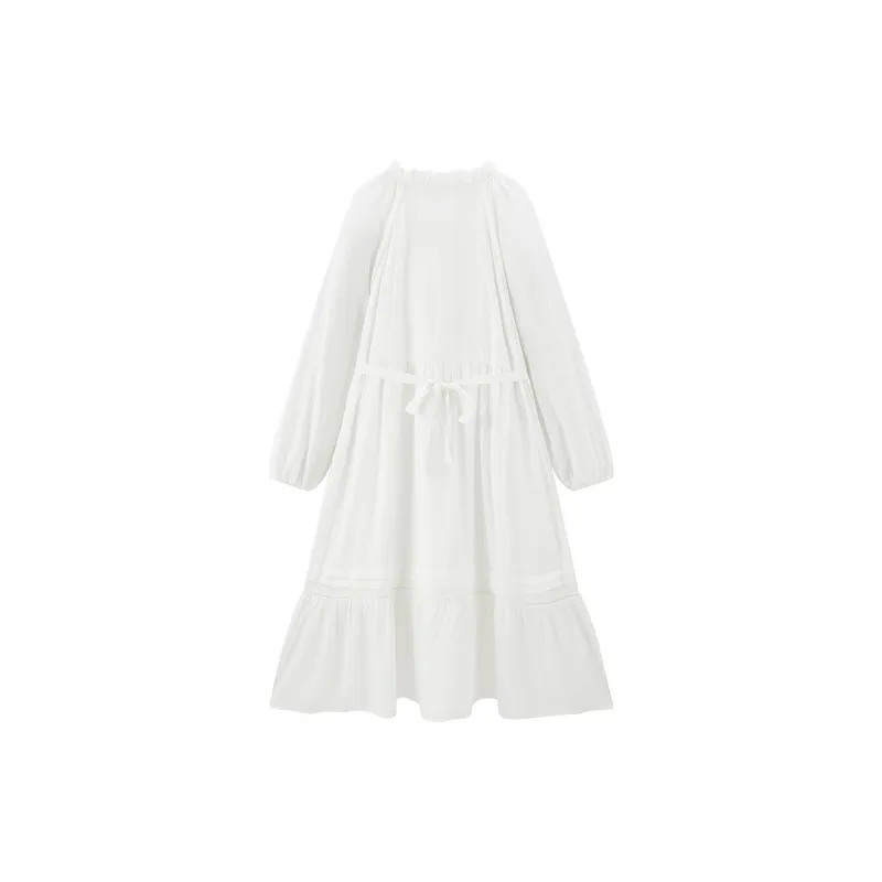 LEDIN Long Sleeved Dress Women's Cannoli Cream-1