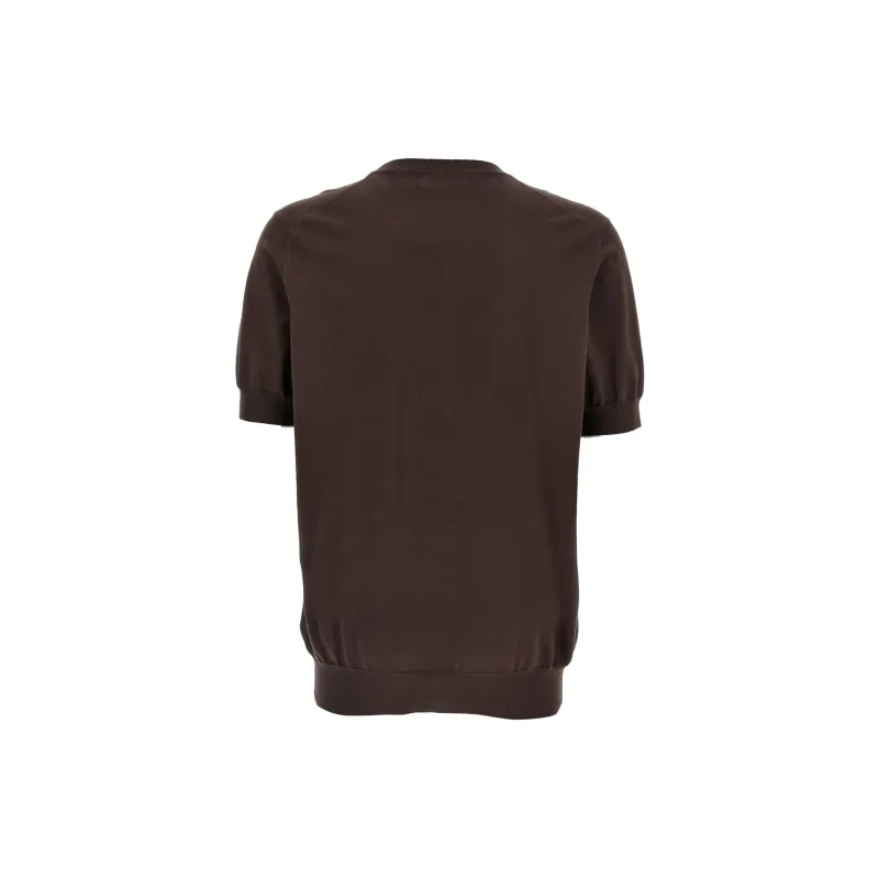 Brunello Cucinelli Short Sleeved Ribbed Jumper-1