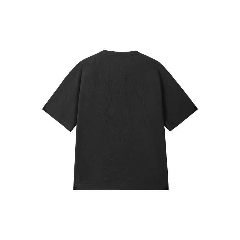 PAINT STAIN Versatile Basic T Shirt Unisex Classic Black-2