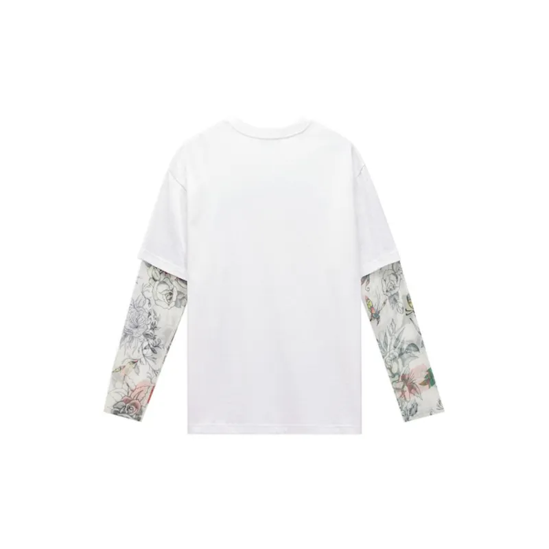 Ed Hardy SS25 Drop Shoulder Sleeve T Shirt Women's White-1