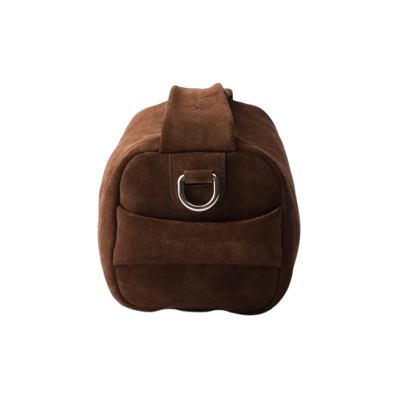 PRADA Calfskin Shoulder Bag Crossbody Bag Handbag Unisex Coffee Brown-2