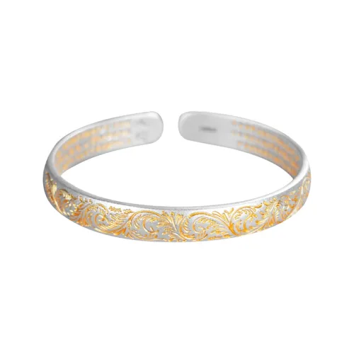 CHIC ZONE Adjustable Opening Sterling Silver Bracelets Women's