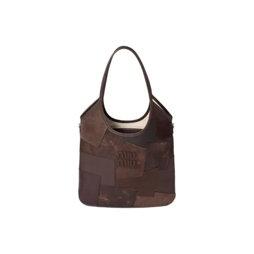 MIU MIU Ivy Leather Shoulder Bag Women's Briarwood