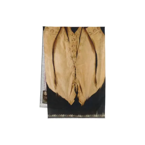 Boy London Linen Knit Scarves Women's Gold Brown