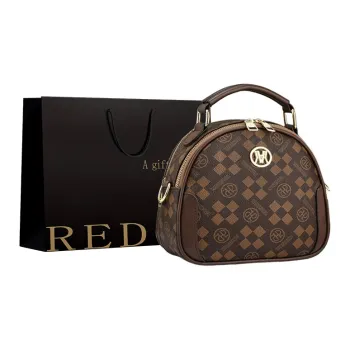 REDOO PU Crossbody One Shoulder Handbags Regular Women's Coffee & Earth Yellow/Ecru/Coffee